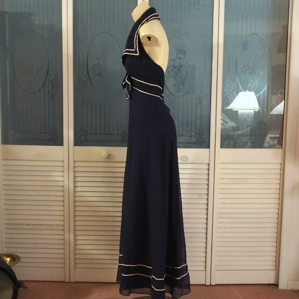 SOLD Vintage Miss Elliette Sailor Halter Dress - Picture 2 of 3